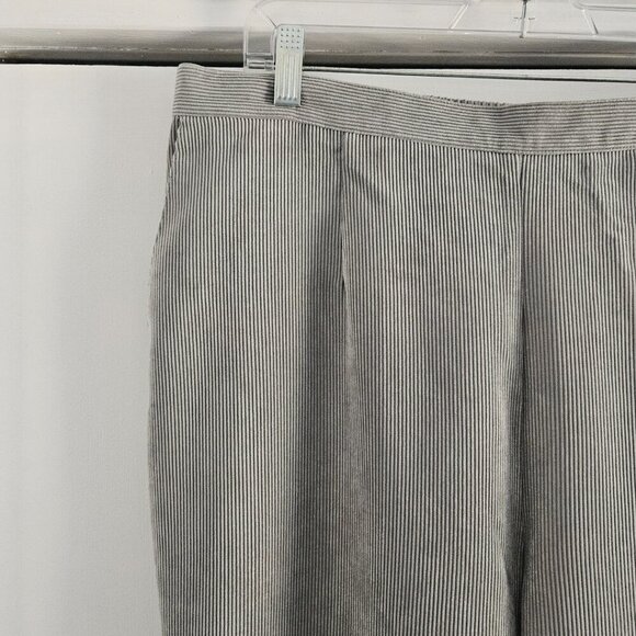 Alfred Dunner Corduroy Elastic Waist Proportioned Grey 18W Stretch Pants - Picture 3 of 7